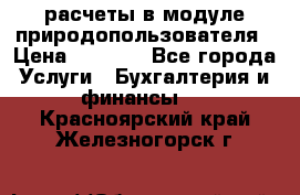 расчеты в модуле природопользователя › Цена ­ 3 000 - Все города Услуги » Бухгалтерия и финансы   . Красноярский край,Железногорск г.